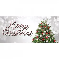 My Door Decor 7 Ft. X 16 Ft. Merry Christmas Tree Christmas Garage Door Decor Mural For Double Car Garage