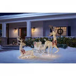 Home Accents Holiday 3.5 Ft Polar Wishes White LED Lying Deer -Decorations Sales unnamed file 317