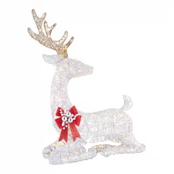 Home Accents Holiday 3.5 Ft Polar Wishes White LED Lying Deer -Decorations Sales unnamed file 318