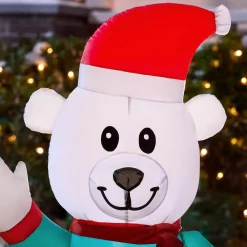 Home Accents Holiday 6.5 Ft LED Inflatable Snowman And Friends -Decorations Sales unnamed file 325