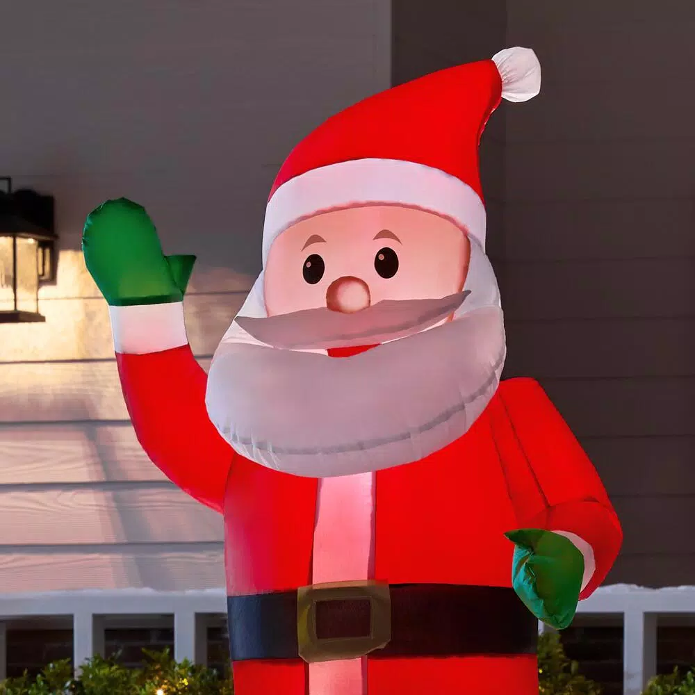 Airblown 4.99 Ft. Animated Inflatable Santa Climbing From Chimney 4 Airblown 4.99 Ft. Animated Inflatable Santa Climbing From Chimney - Image 4