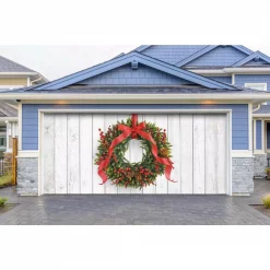 My Door Decor 7 Ft. X 16 Ft. Christmas Wreath-Christmas Garage Door Decor Mural For Double Car Garage -Decorations Sales unnamed file 333