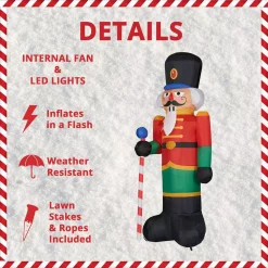 Fraser Hill Farm 10 Ft. Nutcracker Christmas Inflatable With Lights -Decorations Sales unnamed file 36