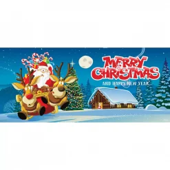 My Door Decor 7 Ft. X 16 Ft. Santa’s Take Off Christmas Garage Door Decor Mural For Double Car Garage