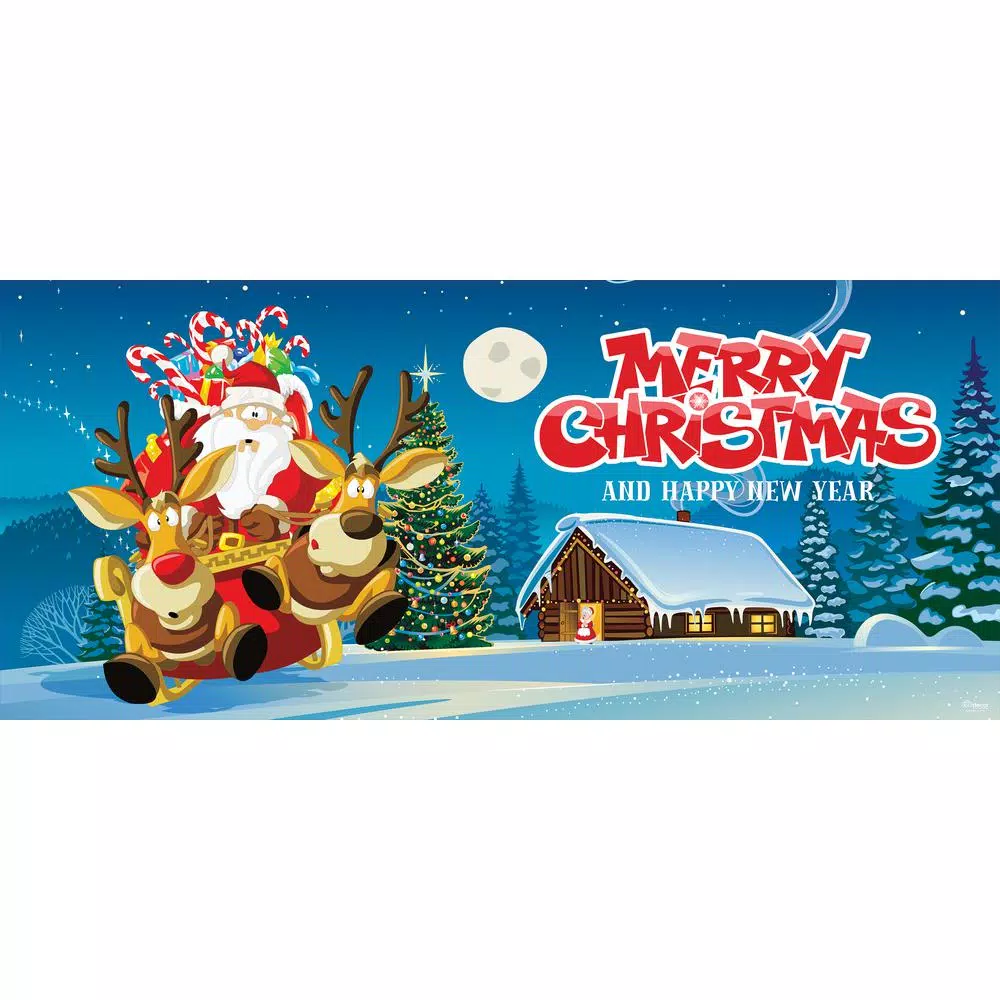 My Door Decor 7 Ft. X 16 Ft. Santa’s Take Off Christmas Garage Door Decor Mural For Double Car Garage 1 My Door Decor 7 Ft. X 16 Ft. Santa’s Take Off Christmas Garage Door Decor Mural For Double Car Garage