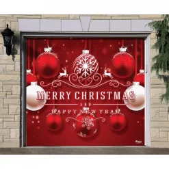 My Door Decor 7 Ft. X 8 Ft. Red Ornaments-Christmas Garage Door Decor Mural For Single Car Garage -Decorations Sales unnamed file 371