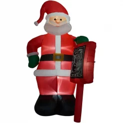 Fraser Hill Farm 10 Ft. Santa Claus With Sign Christmas Inflatable With Lights -Decorations Sales unnamed file 408