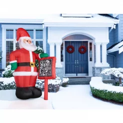 Fraser Hill Farm 10 Ft. Santa Claus With Sign Christmas Inflatable With Lights -Decorations Sales unnamed file 413