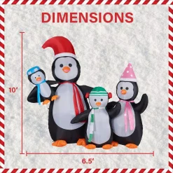 Fraser Hill Farm 10 Ft. Penguin Family Christmas Inflatable With Lights -Decorations Sales unnamed file 425