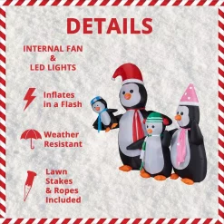 Fraser Hill Farm 10 Ft. Penguin Family Christmas Inflatable With Lights -Decorations Sales unnamed file 426