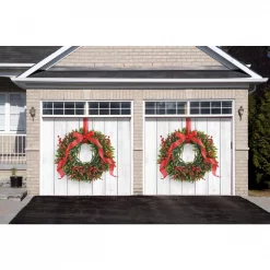 My Door Decor 7 Ft. X 8 Ft. Christmas Wreath-Christmas Garage Door Decor Mural For Split Car Garage -Decorations Sales unnamed file 454