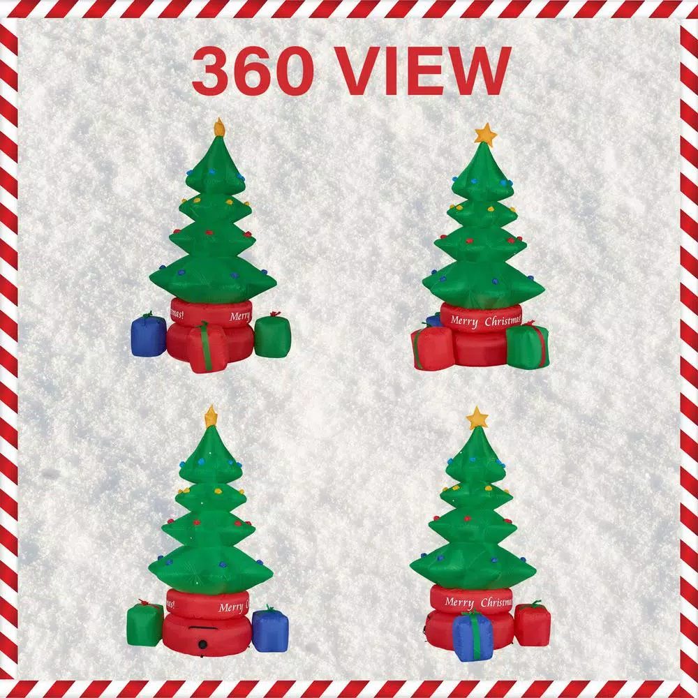 Fraser Hill Farm 6.5 Ft. Christmas Tree Inflatable With Lights 2 Fraser Hill Farm 6.5 Ft. Christmas Tree Inflatable With Lights - Image 2