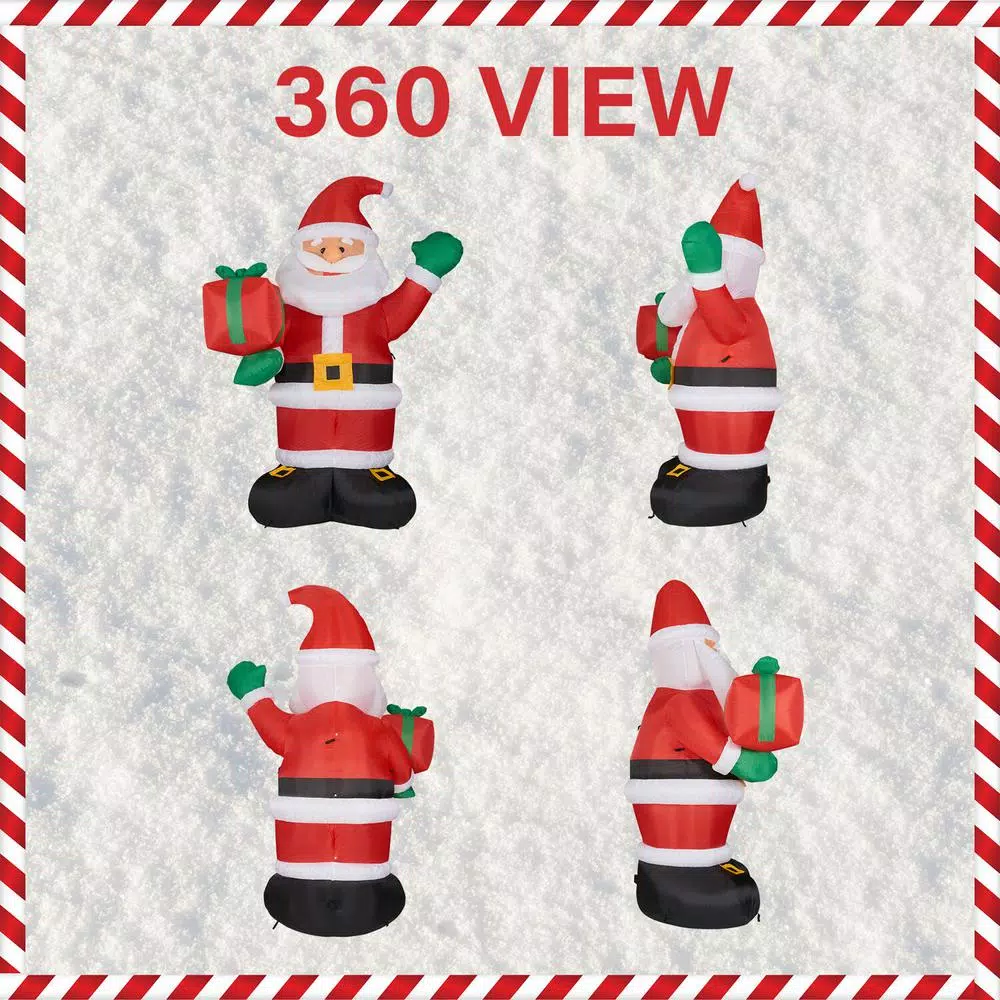 Fraser Hill Farm 10 Ft. Santa Claus With Gift Bag Christmas Inflatable With Lights 2 Fraser Hill Farm 10 Ft. Santa Claus With Gift Bag Christmas Inflatable With Lights - Image 2