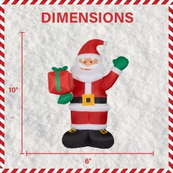Fraser Hill Farm 10 Ft. Santa Claus With Gift Bag Christmas Inflatable With Lights 13 Fraser Hill Farm 10 Ft. Santa Claus With Gift Bag Christmas Inflatable With Lights -Decorations Sales unnamed file 516