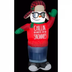 Gemmy 6 Ft. H Inflatable Animated Airblown-Swaying Chillin Snowman