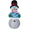 Home Accents Holiday 6 Ft. Pre-Lit Life Size Airblown Inflatable Shivering Snowman