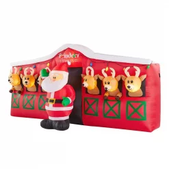 Home Accents Holiday 9 Ft Giant-Sized LED Inflatable Santa’s Stable With Reindeer -Decorations Sales unnamed file 545