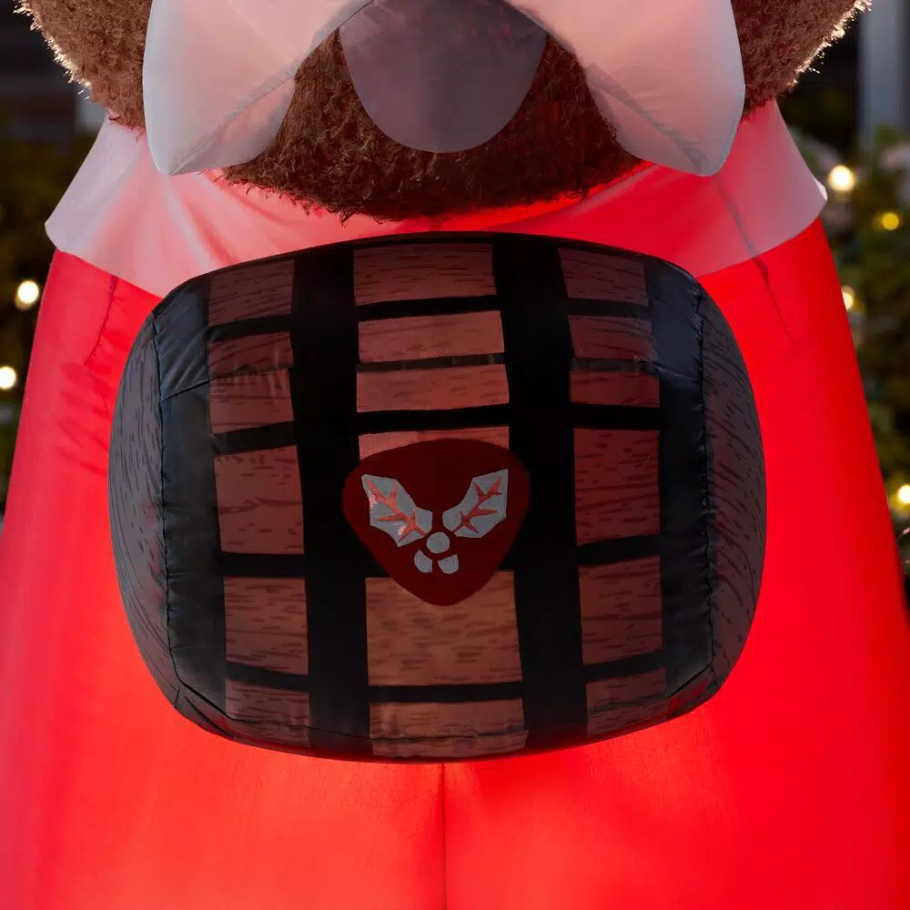 Airblown 6 Ft. Inflatable Fuzzy Dog With Barrel 5 Airblown 6 Ft. Inflatable Fuzzy Dog With Barrel - Image 5