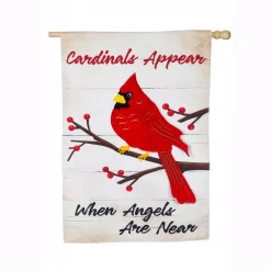 Evergreen 28 In. X 44 In. When Angels Are Near House Linen Flag