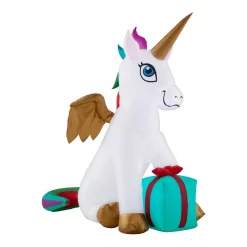 Home Accents Holiday 5 Ft. Pre-Let LED Inflatable Unicorn -Decorations Sales unnamed file 575