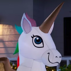 Home Accents Holiday 5 Ft. Pre-Let LED Inflatable Unicorn -Decorations Sales unnamed file 576
