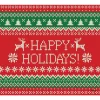 My Door Decor 7 Ft. X 8 Ft. Ugly Christmas Sweater Happy Holidays-Christmas Garage Door Decor Mural For Single Car Garage