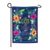 Evergreen 18 In. X 12.5 In. All Things Are Possible Garden Burlap Flag