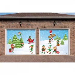 My Door Decor 7 Ft. X 8 Ft. North Pole Elves-Christmas Garage Door Decor Mural For Split Car Garage -Decorations Sales unnamed file 613