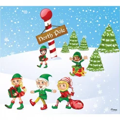 My Door Decor 7 Ft. X 8 Ft. North Pole Elves-Christmas Garage Door Decor Mural For Split Car Garage -Decorations Sales unnamed file 614