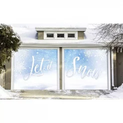 My Door Decor 7 Ft. X 8 Ft. Let It Snow-Christmas Garage Door Decor Mural For Split Car Garage -Decorations Sales unnamed file 643