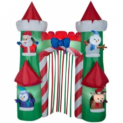 Gemmy 9 Ft. H. Airblown Archway-Santa’s Castle