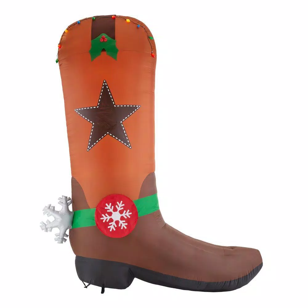 Home Accents Holiday 11 Ft Giant-Sized LED Inflatable Cowboy Boot 1 Home Accents Holiday 11 Ft Giant-Sized LED Inflatable Cowboy Boot