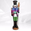 HOLIDYNAMICS HOLIDAY LIGHTING SOLUTIONS 44 In. Small Nutcracker Resin With Scepter Outdoor Christmas Decor