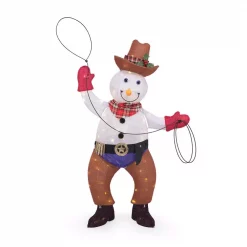 Home Accents Holiday 4 Ft LED Cowboy Snowman