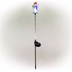 Alpine Corporation Solar Snowman Garden Stake With Fiber Optic Lights (Set Of 2) -Decorations Sales unnamed file 687