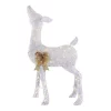 Home Accents Holiday 4 Ft Warm White 80-Light LED White Deer With Gold Bow