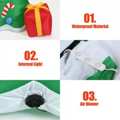 Costway 6 Ft. Pre-lit LED Lights Christmas Tree With Gift Boxes Blow Up Christmas Inflatable With Zipper -Decorations Sales unnamed file 736