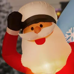 Home Accents Holiday 7 Ft. Pre-Lit LED Inflatable Santa In Sailboat Scene -Decorations Sales unnamed file 740