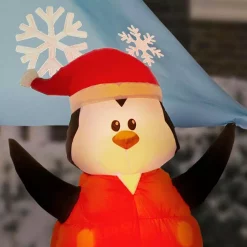 Home Accents Holiday 7 Ft. Pre-Lit LED Inflatable Santa In Sailboat Scene -Decorations Sales unnamed file 741