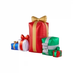 Airblown 4.43 Ft. Inflatable Fuzzy Gift Box Scene -Decorations Sales unnamed file 761