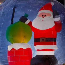 Airblown 5.5 Ft. Projection Inflatable Snow Flurry-Snow Globe Santa On The Rooftop Scene -Decorations Sales unnamed file 789