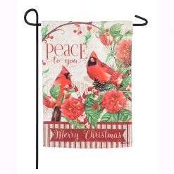 Evergreen 18 In. X 12.5 In. Peace To You Garden Suede Flag