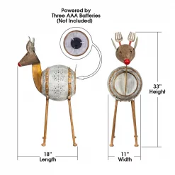 Alpine Corporation 33 In. Tall Weathered Barrel Reindeer With Warm White LED Lights -Decorations Sales unnamed file 827