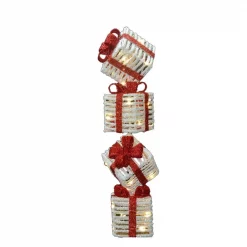 National Tree Company Pre-Lit 33 In. Sisal Gift Box Tower
