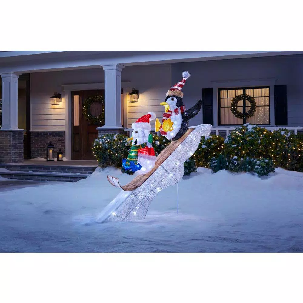Home Accents Holiday 4 Ft LED Penguin And Skating Snowman 2 Home Accents Holiday 4 Ft LED Penguin And Skating Snowman - Image 2