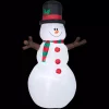Airblown 5 Ft. W X 8 Ft. H Inflatable Snowman With Christmas Scarf And Hat