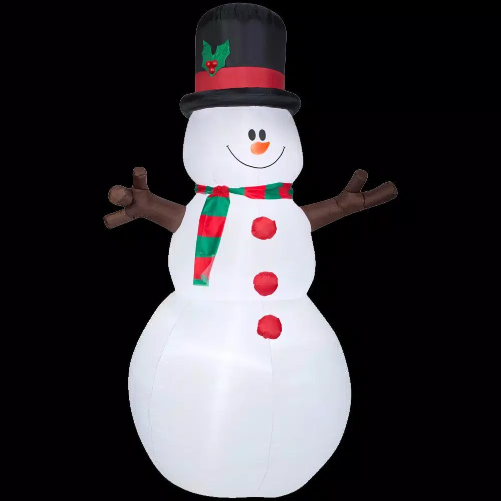 Airblown 5 Ft. W X 8 Ft. H Inflatable Snowman With Christmas Scarf And Hat 1 Airblown 5 Ft. W X 8 Ft. H Inflatable Snowman With Christmas Scarf And Hat