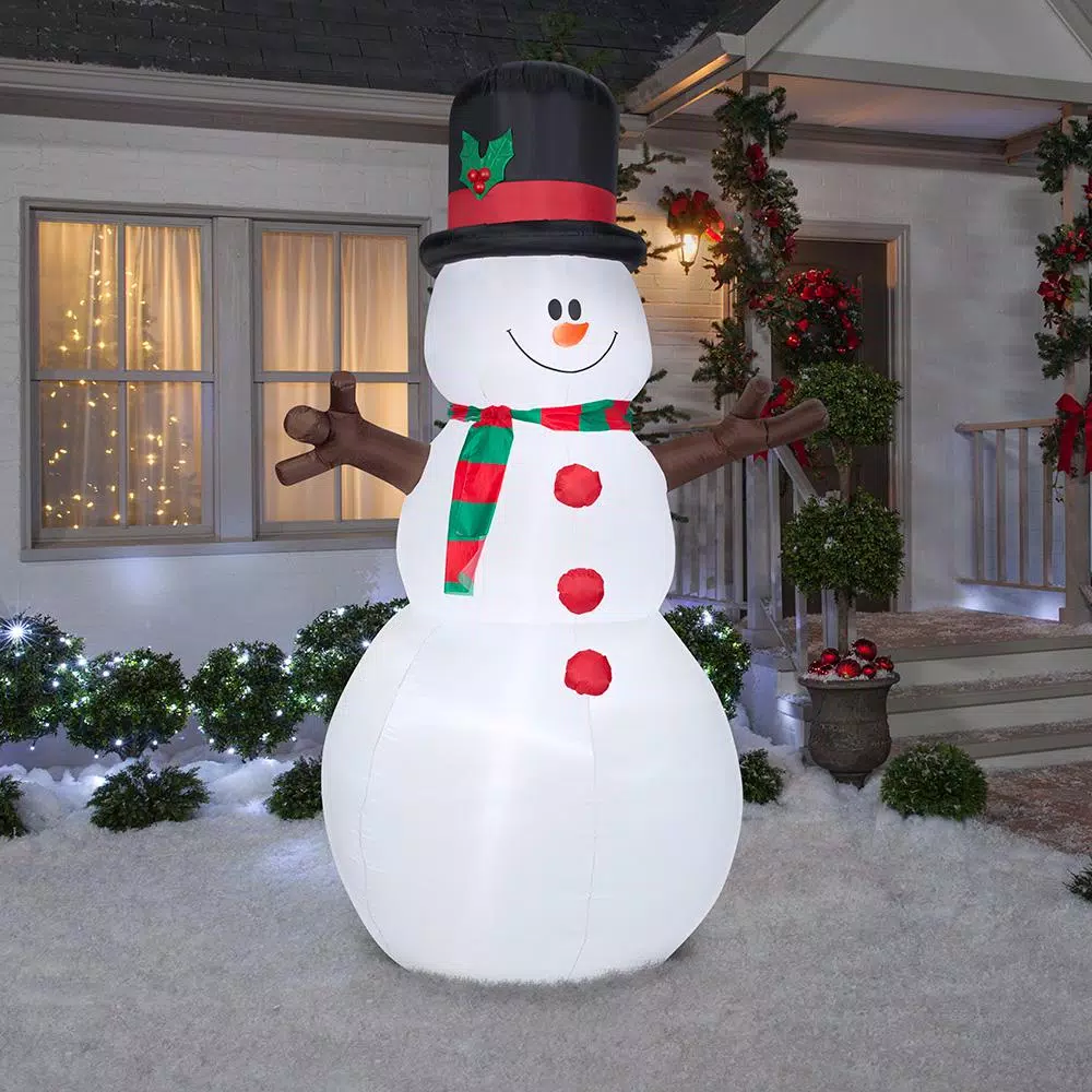 Airblown 5 Ft. W X 8 Ft. H Inflatable Snowman With Christmas Scarf And Hat 2 Airblown 5 Ft. W X 8 Ft. H Inflatable Snowman With Christmas Scarf And Hat - Image 2