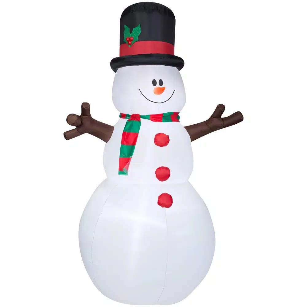 Airblown 5 Ft. W X 8 Ft. H Inflatable Snowman With Christmas Scarf And Hat 3 Airblown 5 Ft. W X 8 Ft. H Inflatable Snowman With Christmas Scarf And Hat - Image 3