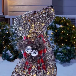 Home Accents Holiday 2.5 Ft Meadow Frost Brown LED Dog -Decorations Sales unnamed file 865